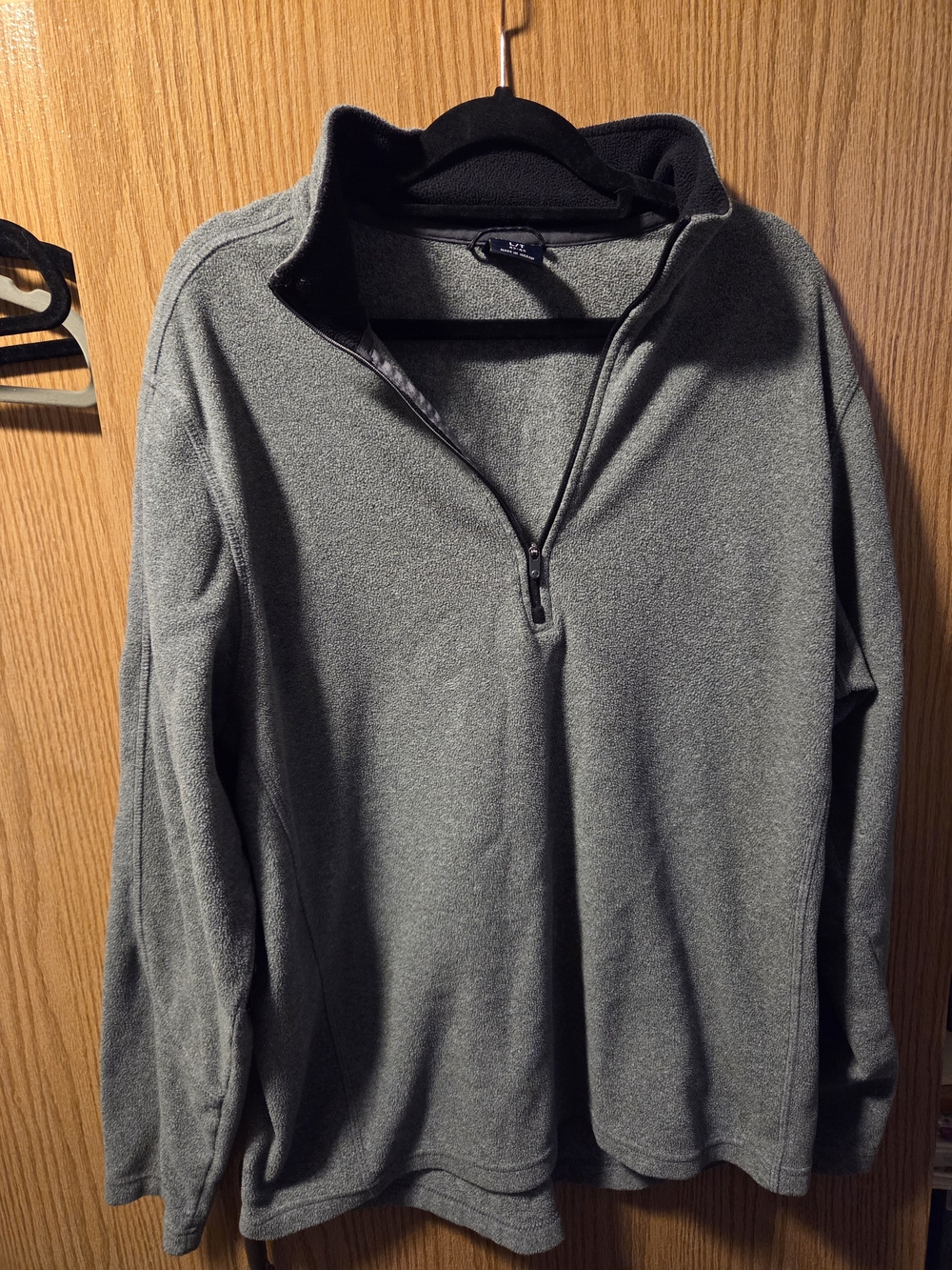 Lands' End Men's Quarter-Zip Pullover Sweater - Heather Gray